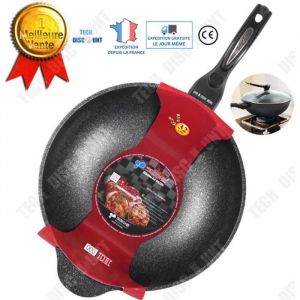 Td Wok A Induction Electrique Inox Poele Antiadhesive Avec Couvercle Grande Capacité Individuel Fondue Chinoise Cuisine Casserole