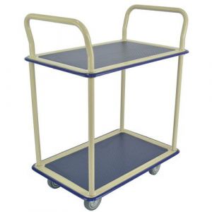 Fimm Desserte 2 plateaux tôle recouverts de caoutchouc antidérapant 740 x 480 mm 200 kg - 885007680