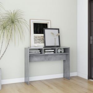 VidaXL Table console Gris b?ton 105x30x80 cm Agglom?r?