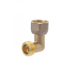 Comptoir de picardie Sans marque Coude laiton m&acirc;le/femelle 12/17 (3/8) avec &eacute;crou libre