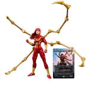 Marvel Legends Series Magic: The Gathering, Figurine Mary Jane Watson (Iron Spider) avec Carte Premium Exclusive