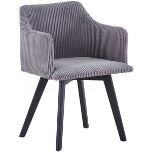Image de No Chaise style scandinave Candy Velours Gris Foncé