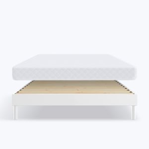 Hypnia Ensemble Matelas Mémoire de forme 16cm Sommier Blanc 160x200cm