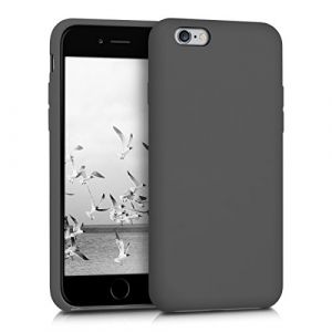 Kwmobile Housse de protection en silicone pour Apple iPhone 6 / 6S - Housse TPU en caoutchouch - housse en noir mat