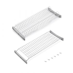 Emuca Égouttoir Suspendu Suprastar pour Assiettes et Verres, Largeur intérieur Module 660-670mm, chromée, Acier
