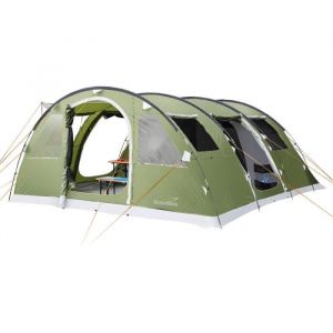 Skandika Gotland 6 Sleeper Protect - Tente tunnel 6 personnes - Tapis de sol cousu - Cabines noires - 540 x 450 cm - 5000mm - Vert