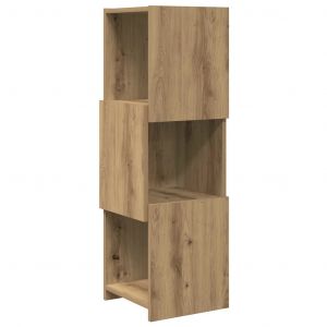 VidaXL Meuble d'angle Blanc 30,5x30x95cm Bois d'ing&eacute;nierie