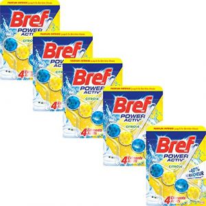 Image de Bref WC Power Activ Citron 50 g - Blocs Nettoyants WC - Lot de 3