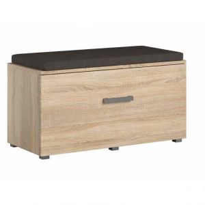 AC-Déco Banc d'entrée avec rangement chaussures - Opal - 45 x 85 x 40 cm - Chêne sonoma