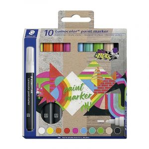 Staedtler Ensemble de Marqueurs Lumocolor 349 10 Pièces Multicouleur 2,4 mm