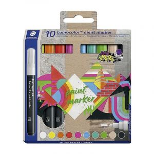 Staedtler Ensemble de Marqueurs Lumocolor 349 10 Pièces Multicouleur 2,4 mm