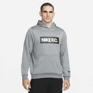 Nike Sweat &agrave; capuche de football F.C. pour Homme - Gris - Taille L - Male
