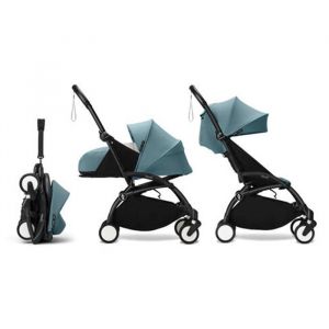 Stokke Poussette YOYO 3 Pack 0+ et 6+ Aqua / Cadre Noir