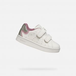 Geox Chaussures b eclyper a - vit.sin+ver.glit enfant blanc/rose
