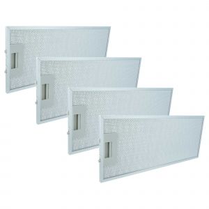 Vhbw 4x Filtre anti-graisse remplacement pour Siemens 00352813 pour hotte de cuisine, m&eacute;tal