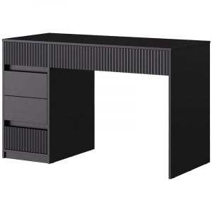 Image de Bureau Omira, Noir, 120 x 55 cm avec 5 tiroirs, Vicco