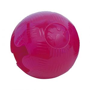 TPR balle chien GLORIA - Taille 5,7 cm - Tr&egrave;s r&eacute;sistant - boule flexible - Prendre soin de la sant&eacute; dentaire de votre chien - jouets pour chiens - balles Chien - rose