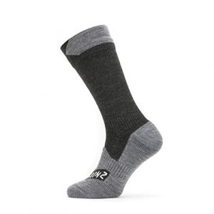 Sealskinz Chaussette Waterproof All Weather Mid Length noir gris