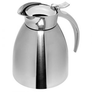 Emsa 502663 ELEGANZA Pichet isotherme, fermeture easy open, acier inoxydable, 0,3L