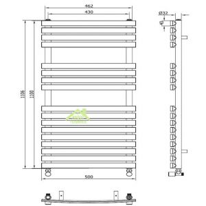 Pukita 1200 Watts - S&egrave;che-serviette design vertical 50 x 175 cm