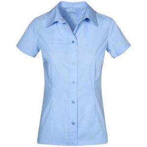 Image de Promodoro Chemise Business manches courtes Femmes, XS, bleu pale