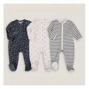 Lot de 3 pyjamas 1 pièce en velours