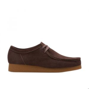 Clarks Homme WallabeeEVO, Dark Brown Suede, 42 EU