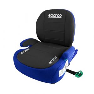 sparco F100KI Rehausseur pour enfant avec dossier et connecteurs ISOFIX | Pour enfants de 125 &agrave; 150 cm (22-36 kg) | Conception ergonomique et inclinable | Tissu lavable | Homologu&eacute; ECE R129/03