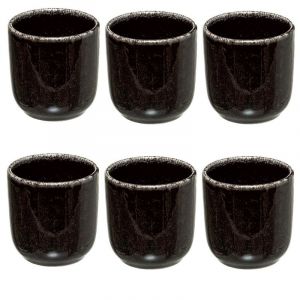 Lot de 6 T es à Café Terre Inconnue 10cl Noir
