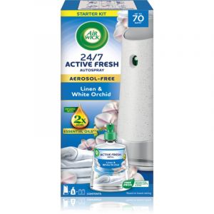 Air Wick Active Fresh Linen & White Orchid ambientador autom&aacute;tico con recambio 228 ml