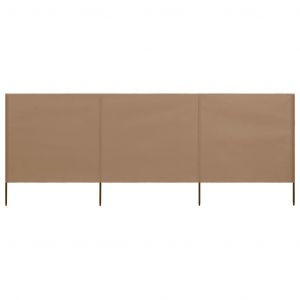 VidaXL Paravent 3 panneaux Tissu 400 x 80 cm Taupe