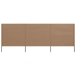 Image de VidaXL Paravent 3 panneaux Tissu 400 x 80 cm Taupe