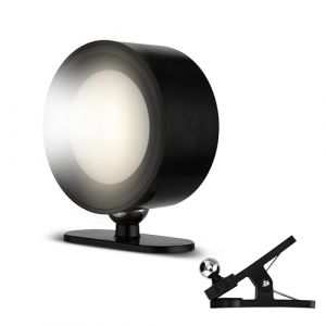 Rev Lampe &agrave; pince - Lampe murale LED avec batterie - 120 lm - Intensit&eacute; variable - R&eacute;glable &agrave; 360 &deg; - Id&eacute;ale pour le couloir, la chambre &agrave; coucher et le salon - Noir