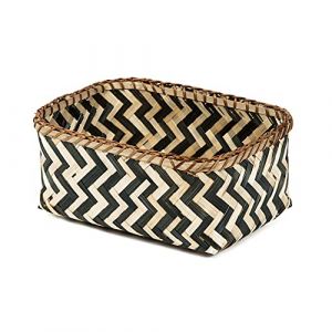 Compactor Panier de rangement en bambou tressé 26x19cm