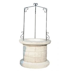 Image de Puits Auvergnat ton patine vieilli grand modèle - D102cm