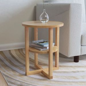 VidaXL Table d'appoint 40 x 50 cm Bois de ch&ecirc;ne massif