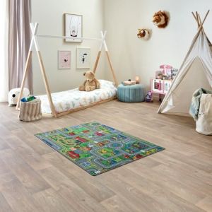 Image de Tapis de Jeu Enfant 95x133cm, Playcity - Tapis Circuit Voiture - Lavable - Antidérapant - Carpet Studio