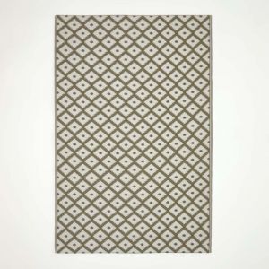 Homescapes - Tapis d'extérieur losanges gris May 180 x 270 cm - Gris