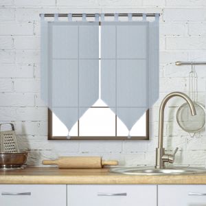 Homemaison Paire de voilages à passants Gris 60 x 160 cm - Gris