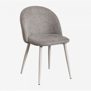 Chaise de salle &agrave; manger de luxe Kana SKLUM Gris Taupe Clair