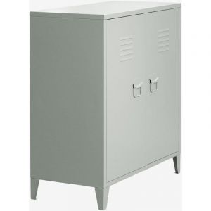 Buffet Casier 2 Portes En Acier Pohpli Vert Kaki