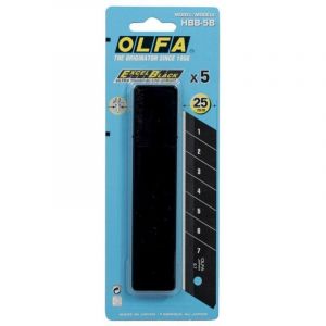 Olfa 5 Lames pour cutter 25mm noires