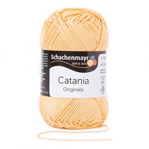 Fil à tricoter catania jaune pâle 100% coton (00206) amigurimi pelote laine crochet