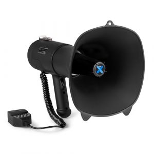 Vonyx MEG090 Mégaphone 90W, Idéal pour Manifestations et Matchs Sportifs - Jusqu’à 1,4 km, Micro Main Détachable