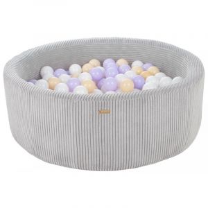 Piscine à balles 300 balles 90 cm violet, cappuccino