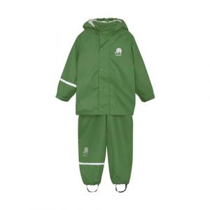 Celavi Basic Rainwear Set-Solid PU Blouson de Pluie, Elm Green, 119/127 cm/6-7 Jahre Mixte