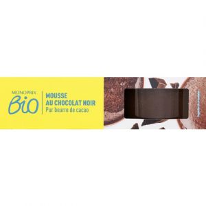 Monoprix Bio Mousse au chocolat noir