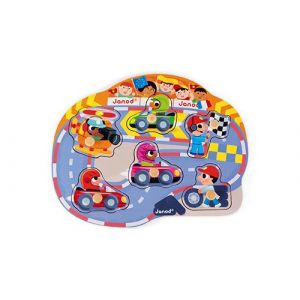 Image de Janod Puzzle Happy Racing 6 pièces