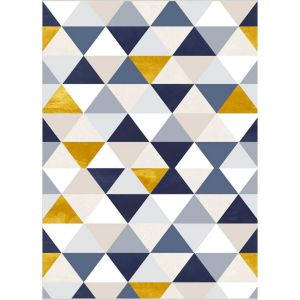 Mani Textile - Tapis Triangle Bleu Dimensions - 200x290