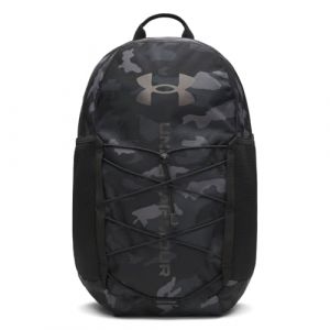 Under Armour UA Unisexe Hustle Sac à dos Sport 6.0, sac à dos résistant à l'eau avec poche ordinateur 16 pouces, Unisexe, Black/Black/Metallic Black, OSFM, Black/Black/Metallic Black, OSFM